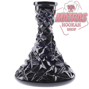 Caesar Crystal Bohemiae Rock Black Кристална Ваза за Наргиле