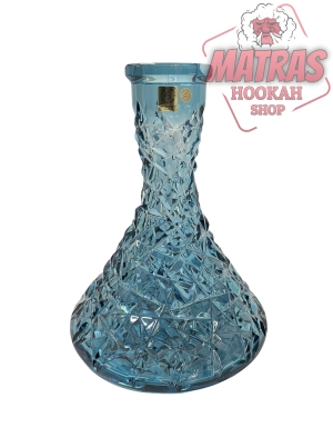 Caesar Crystal Bohemiae Rock Azur Кристална Ваза за Наргиле